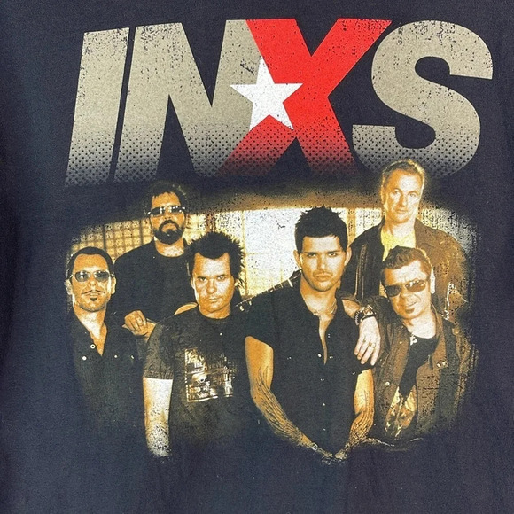 INXS Unisex Band Concert T-Shirt Baddie Front Back Graphic Tour 2006-07 Black M - Picture 3 of 11